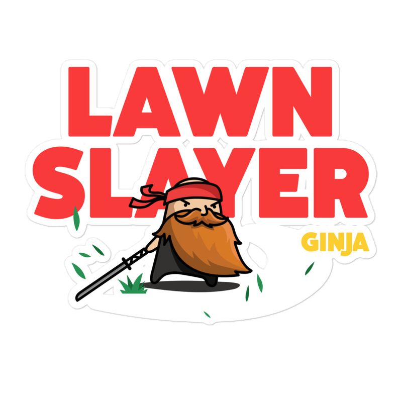 Lawn Slayer Red print Sticker
