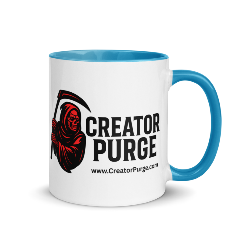 Creator Purge Logo Mug with Color Inside in Blue