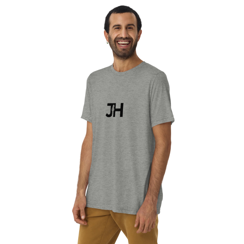 Black JH Logo Adult Tri-Blend Short sleeve t-shirt