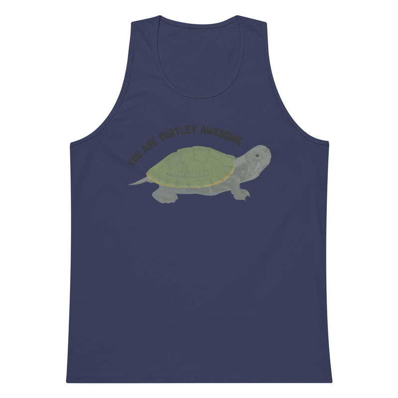 You Are Turtley Awesome ! Men’s premium tank top - you are totally awesome, awesome pun shirt, puns, funny, funny shirt