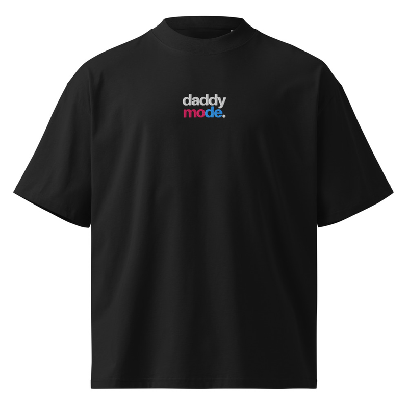 Daddy Mode Oversized Essential Tee - Black