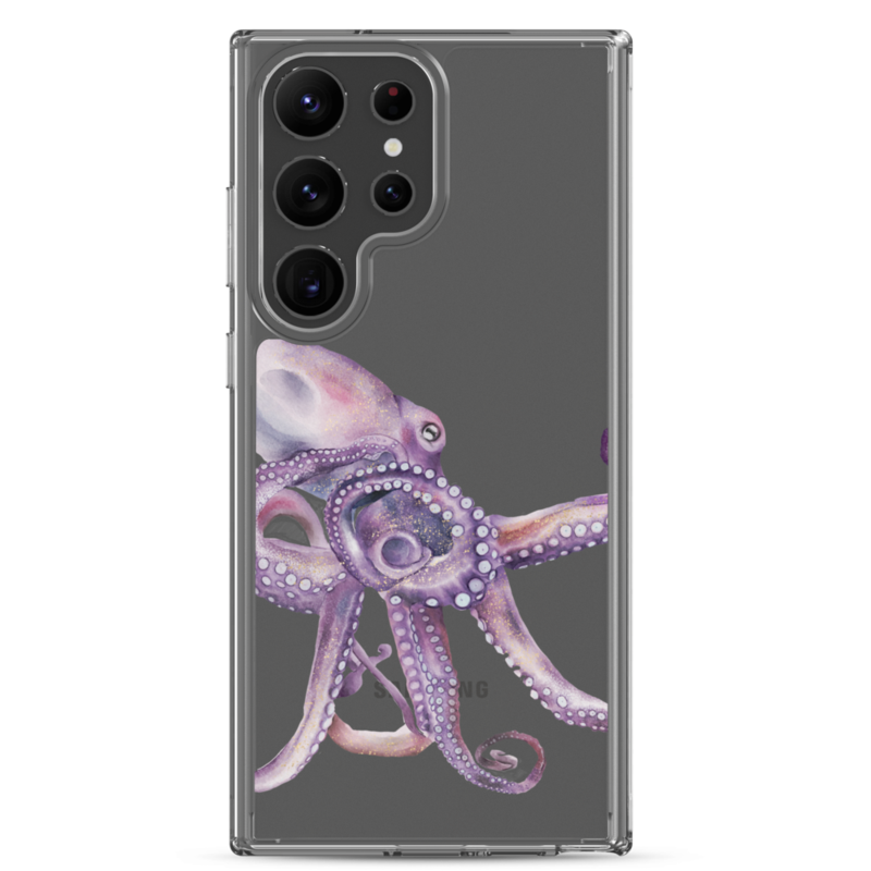 Watercolor Octopus Clear Case for Samsung® – Samsung Galaxy S23 Ultra