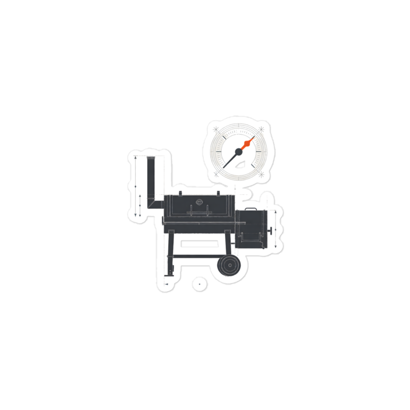 Offset Smoker Schematic Sticker (Artist Series) mockup