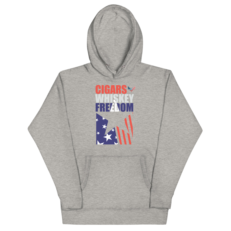 Cigars Whiskey and Freedom - American Pride Unisex Hoodie