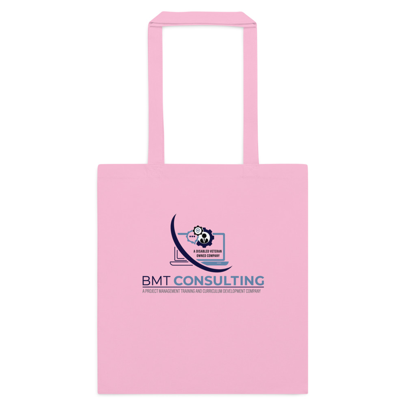 BMT Logo Cotton color tote bag – One size, Classic Pink