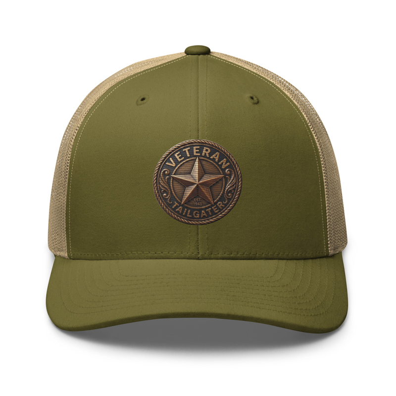 Veteran Tailgater Trucker Cap – One size, Moss/ Khaki