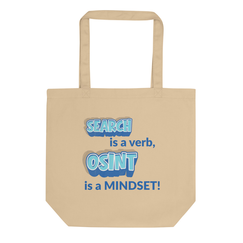 OSINT Mindset Eco Tote Bag – One size, Oyster