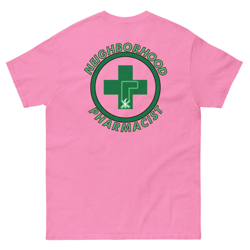 [ Hood Pharmacist ] classic tee – L, Azalea