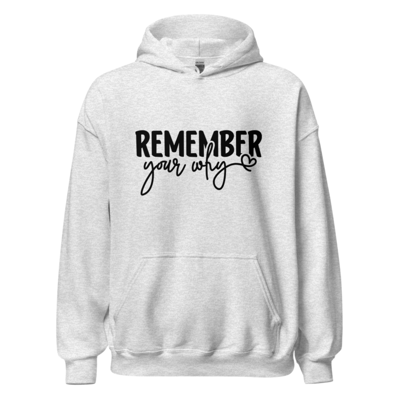 Remember Your Why Hoodie – 2XL, Ash
