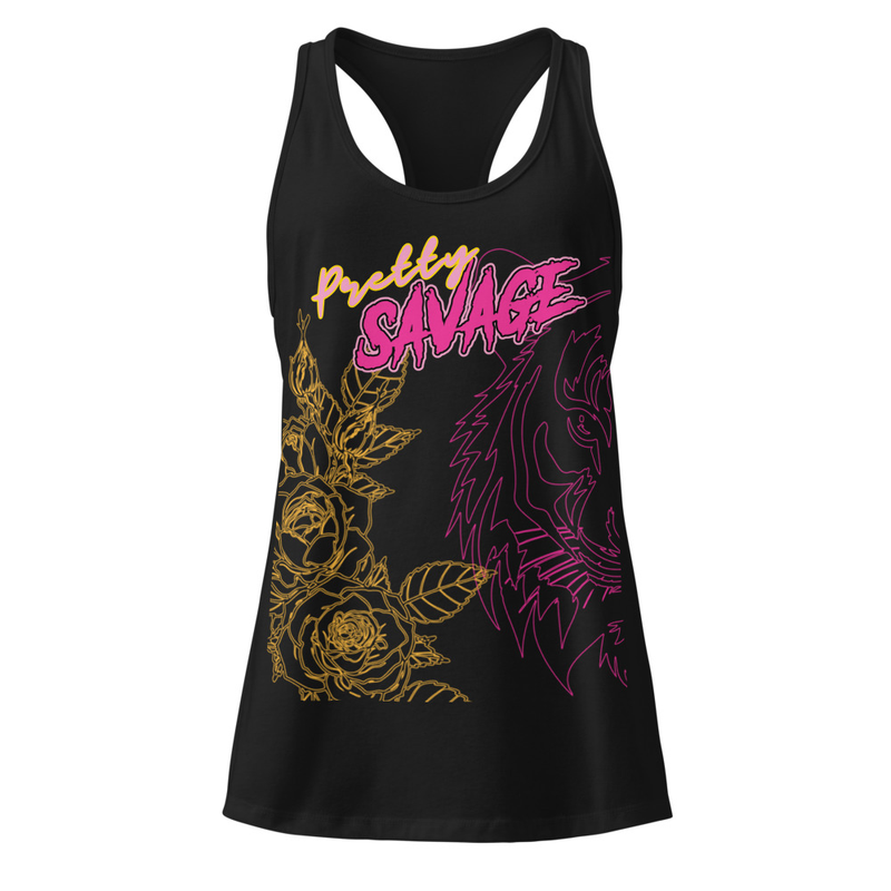 Cultivate Power PRETTY SAVAGE | Women’s fitted racerback tank top