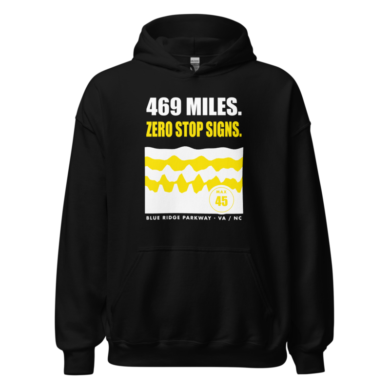 469 Miles. Zero Stop Signs. Hoodie