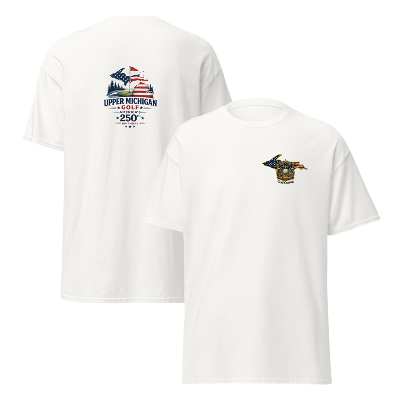 Alger County Veteran's Golf Outing Logo #7 Unisex classic tee – XL, White