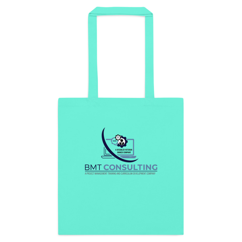BMT Logo Cotton color tote bag – One size, Mint