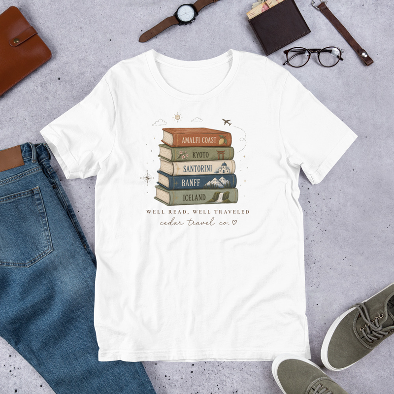 Well Read, Well Traveled Tee – XL, White