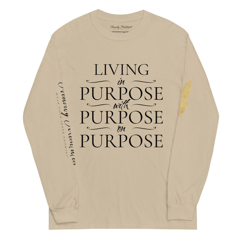 Unisex Soft Long Sleeve - in with on Purpose – S, Sand