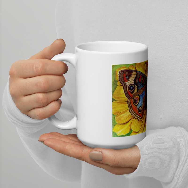 On the Wings of Love - White glossy mug – 15 oz, White