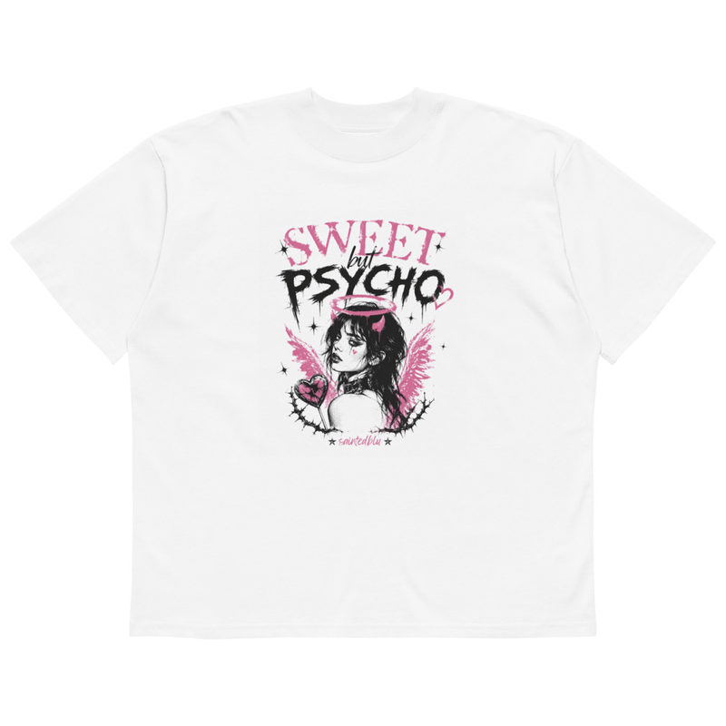 SWEET BUT PSYCHO GRAPHIC T-SHIRT (WHITE)