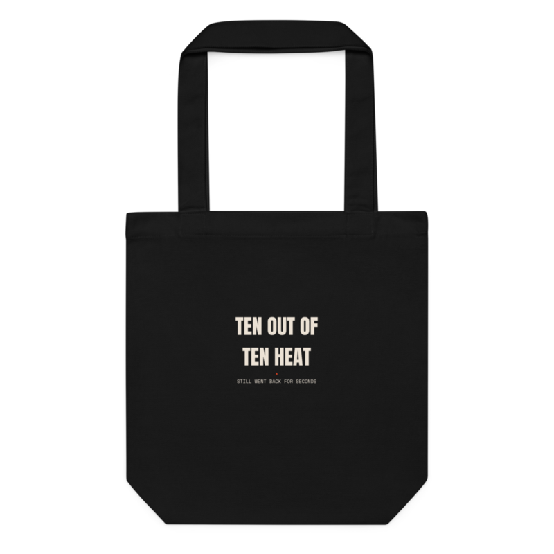 TEN OUT OF TEN HEAT Tote mockup