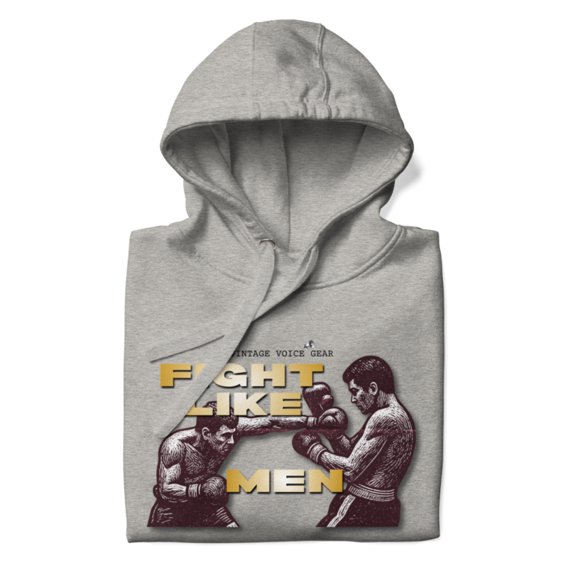 FIGHT like MEN Unisex HOODIE – S, Carbon Grey