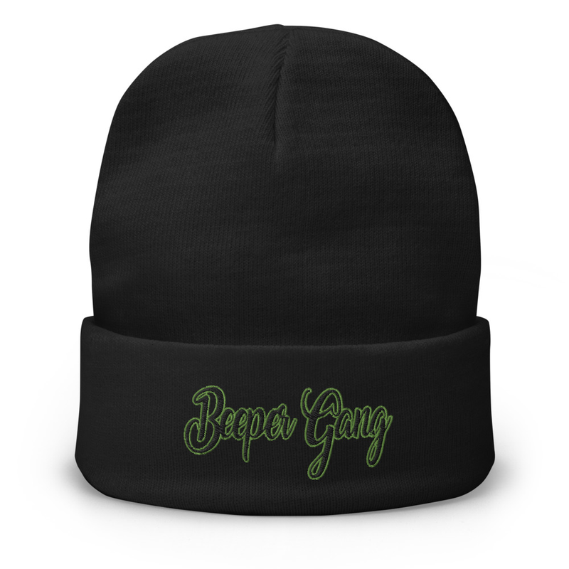 "Beeper Gang" Embroidered Beanie