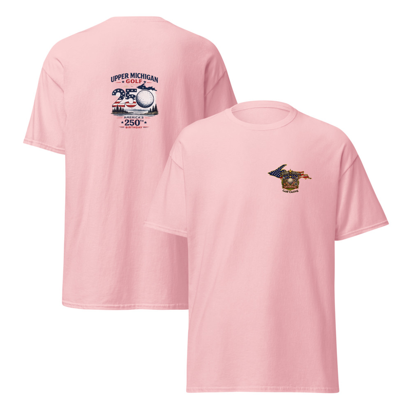 Alger County Veteran's Gol Outing Logo #5 Unisex classic tee – S, Light Pink