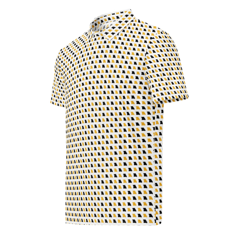 Men’s Fitted State of Missouri Polo in Black and Gold