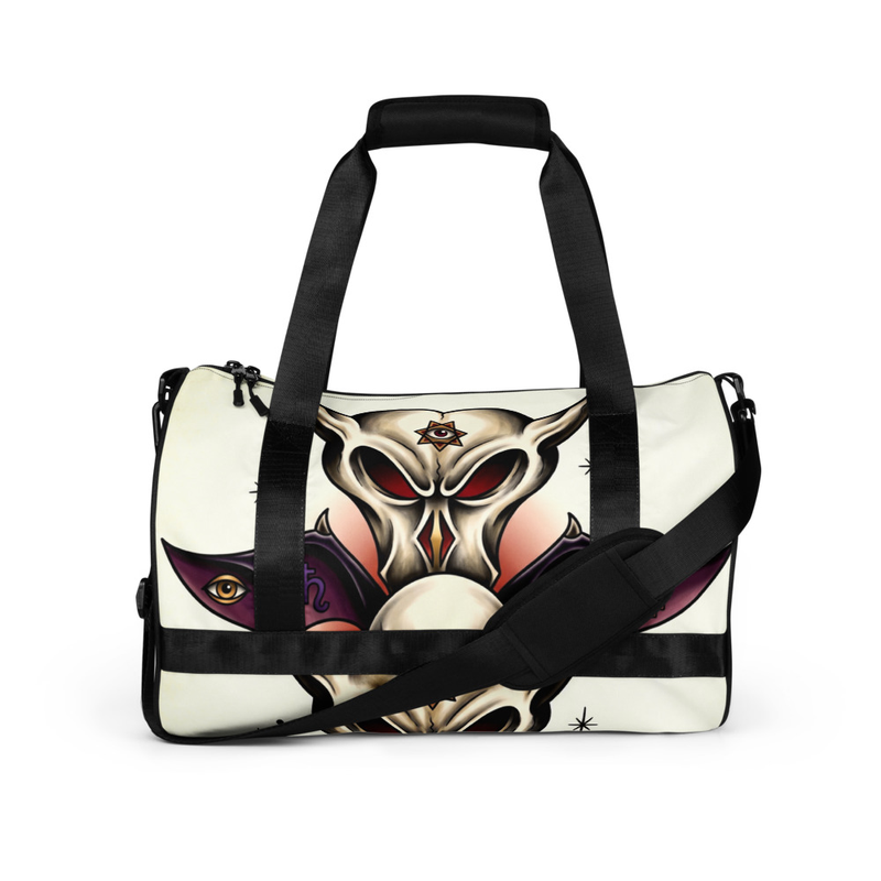 All-over print gym bag - tattoo flash design
