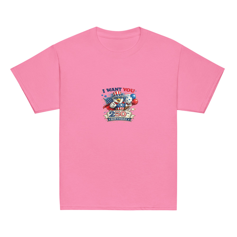BMT Kids I Want You 250 Youth classic tee – XS, Azalea