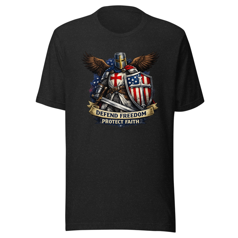 American Crusader 5 Unisex T-Shirt — Black Heather