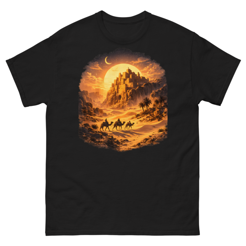 A Desert Caravan Walking into the Kasbah