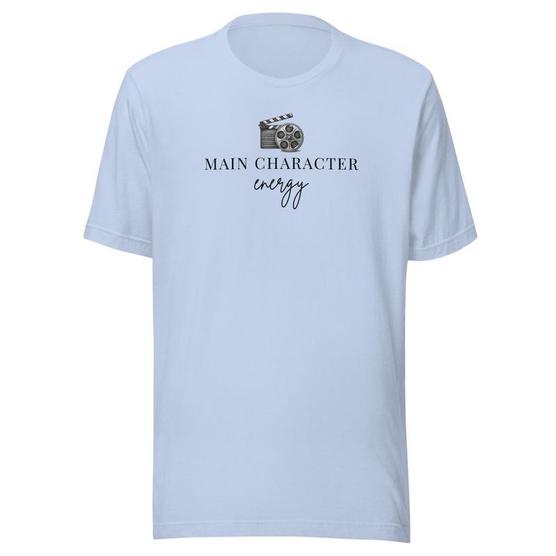 Main Character Energy Tee – XS, Baby Blue