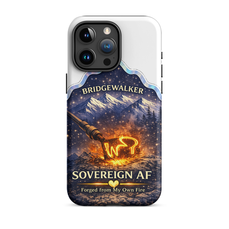 "Sovereign AF – Forged from My Own Fire" Tough Case for iPhone® – iPhone 15 Pro Max, Matte