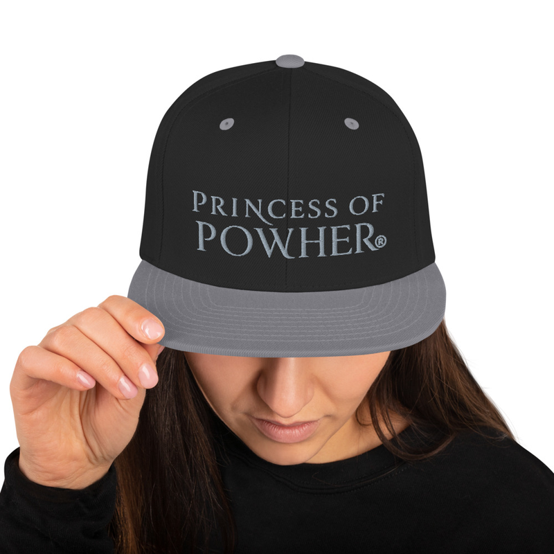 PowHer™ Snapback Hat – One size, Black/ Silver