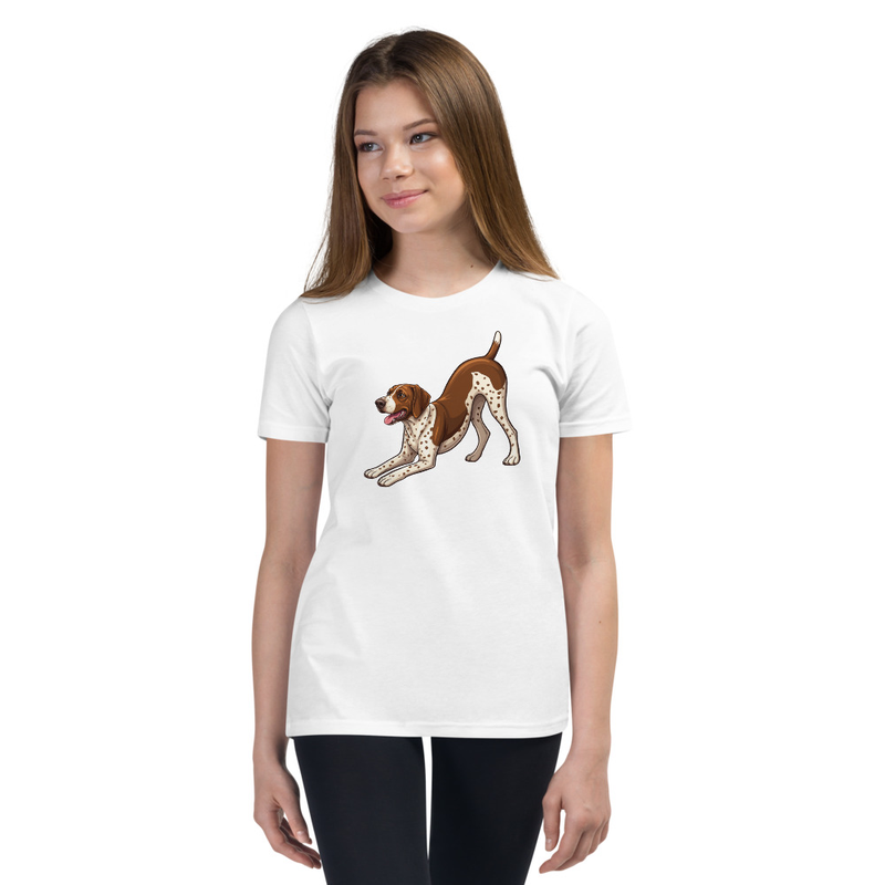 Downward Dog GSP Youth Tee - German Shorthaired Pointer