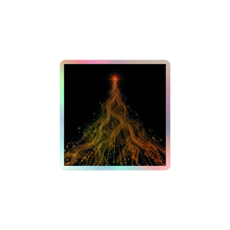 Uncle Benny ® Data Stream IBM Quantum Computer Sticker Neon Orange EST. 2020