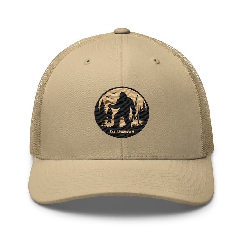 Bassquatch Trucker Cap β Khaki