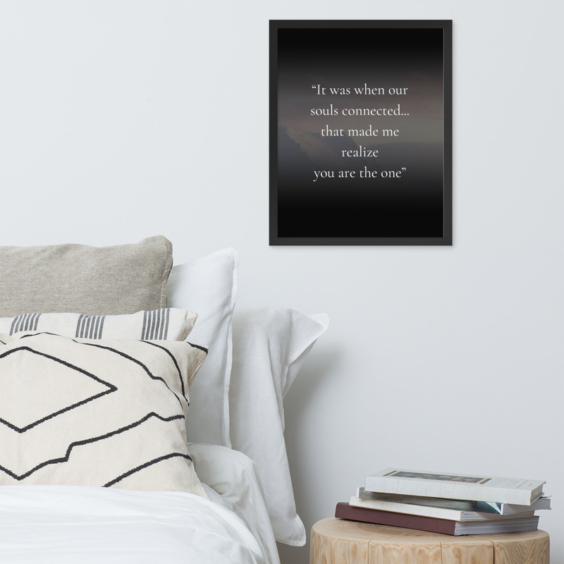 When Our Souls Connected – 16″×20″, Black