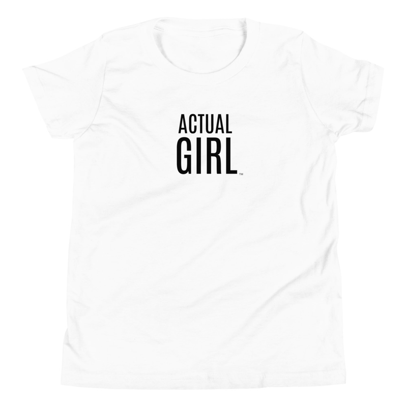 "Signature" Actual Girl T-shirt - for Girls – S, White