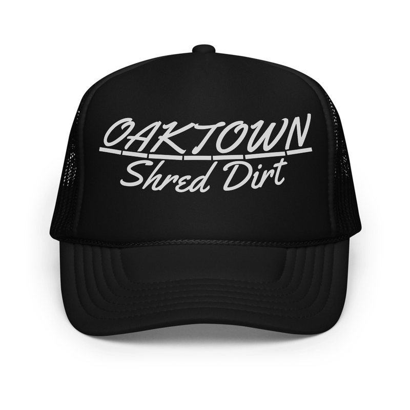 Foam Trucker Hat Silver Text