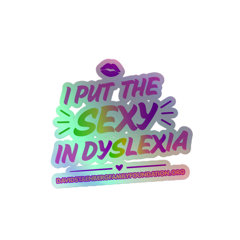 Holographic stickers | Dyslexia v1 – 4″×4″, Grey