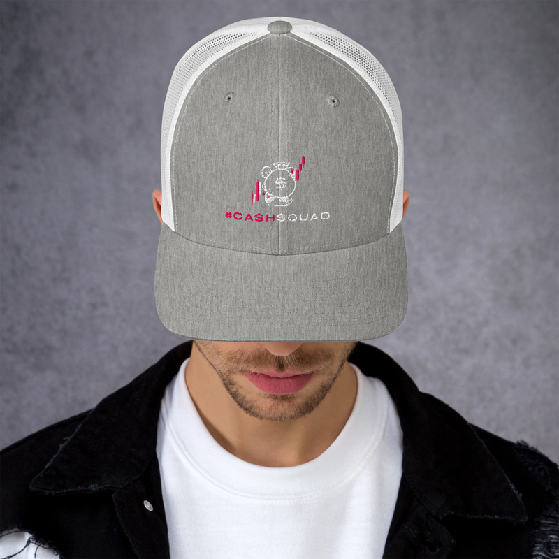 #CashSquad Hat v.2 – One size, Heather Grey/White