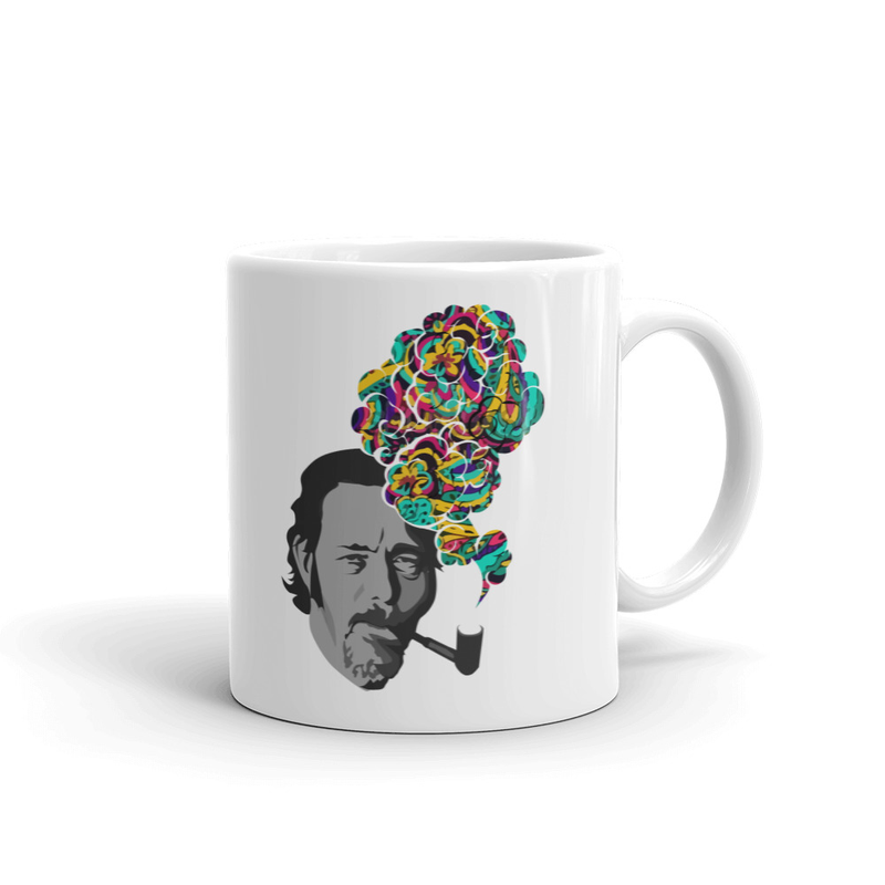 Alan Watts - Colorful Smoke - Zen Buddhism  glossy mug