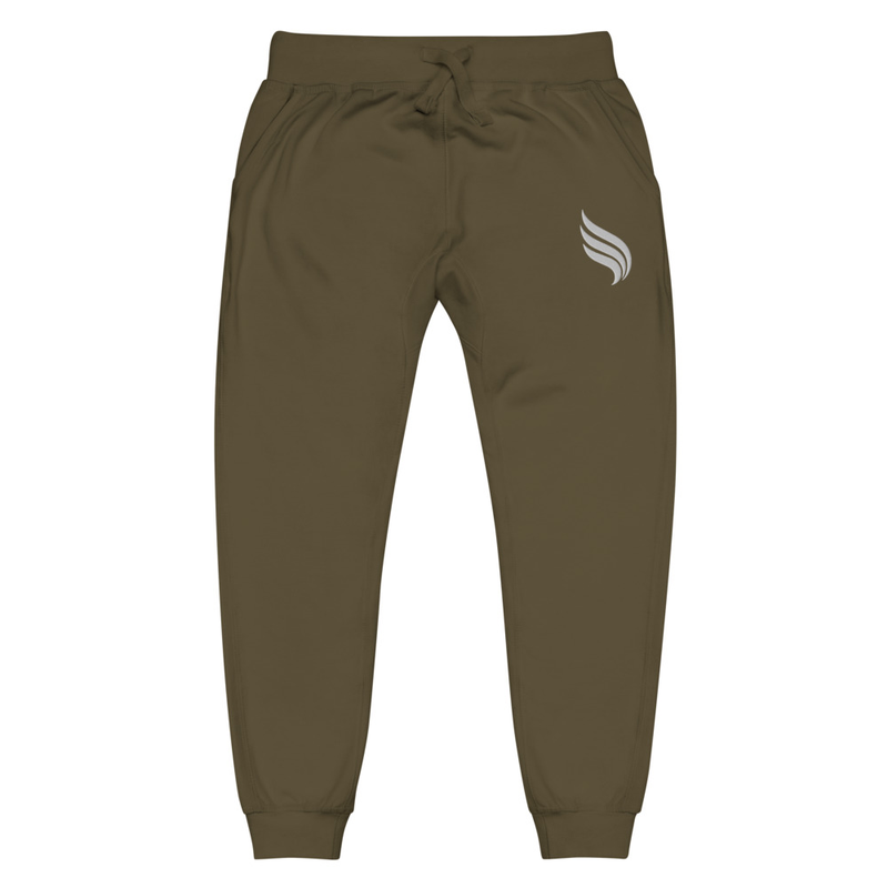 ATHLEURE® Unisex fleece sweatpants – XL, Military Green