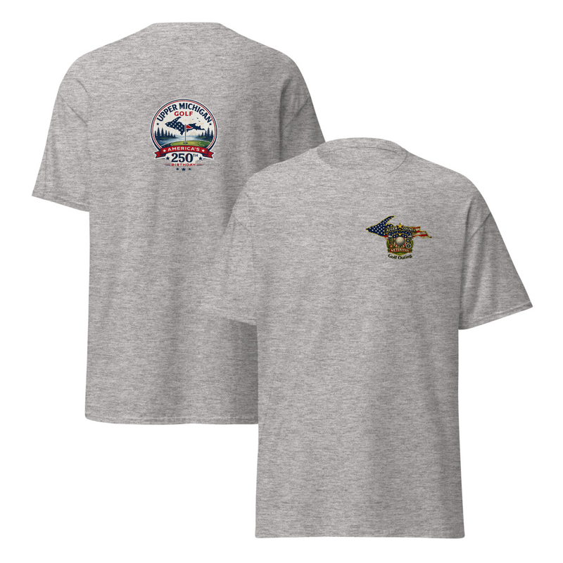 Alger County Veteran's Golf Outing Logo #6 Unisex classic tee – S, Sport Grey