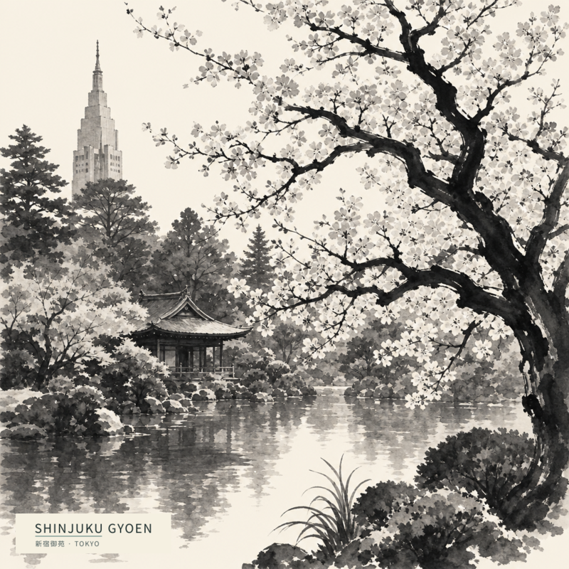 Shinjuku Gyoen(新宿御苑)のアートワーク