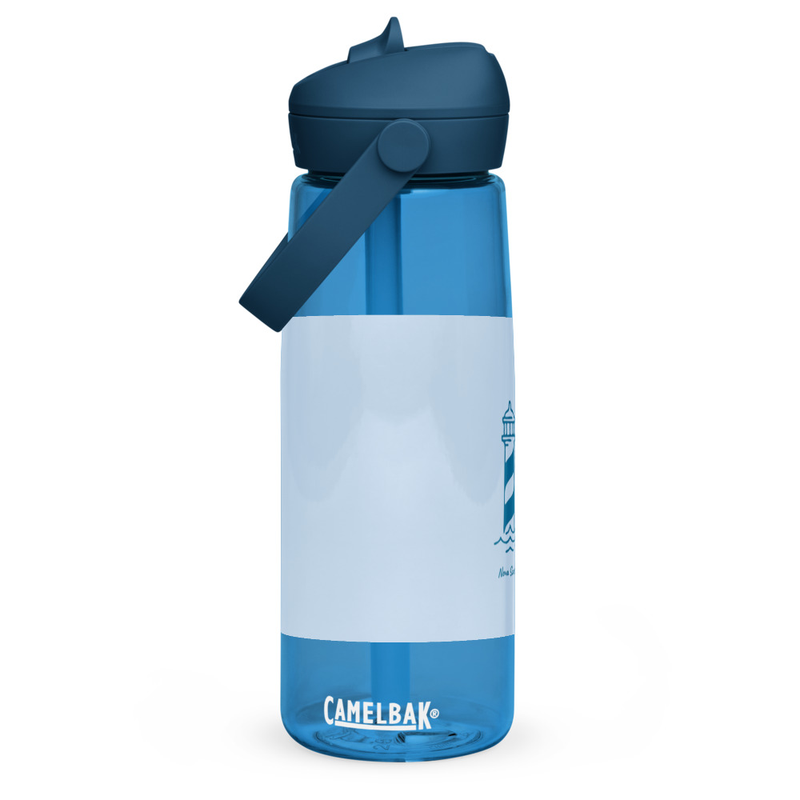 Flip straw water bottle