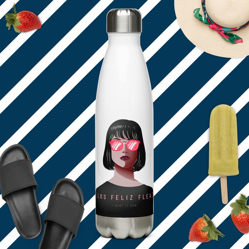 Los Feliz Flea "Shelly" Stainless Steel Water Bottle