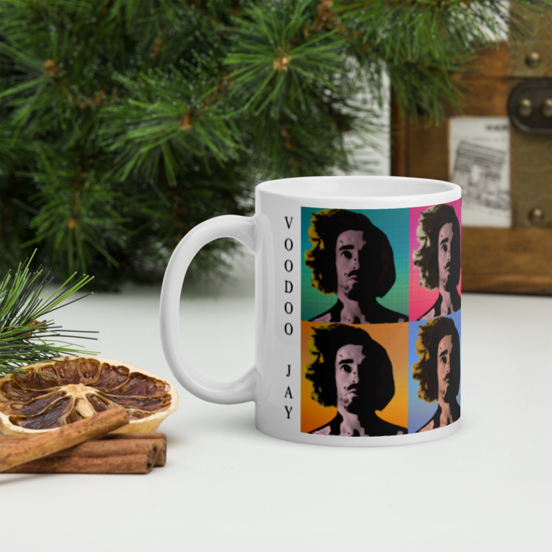 ALIBI white glossy mug