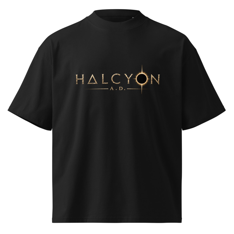 Halcyon A.D. Logo Unisex organic oversized high neck t-shirt