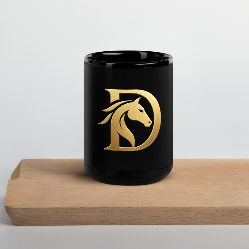 Black Glossy Mug – 15 oz, Black
